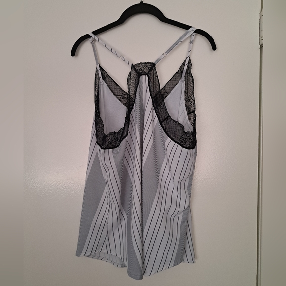 V Neck Racerback Lace Striped Cami - Picture 8 of 10